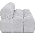 Canapé modulable en tissu bouclette