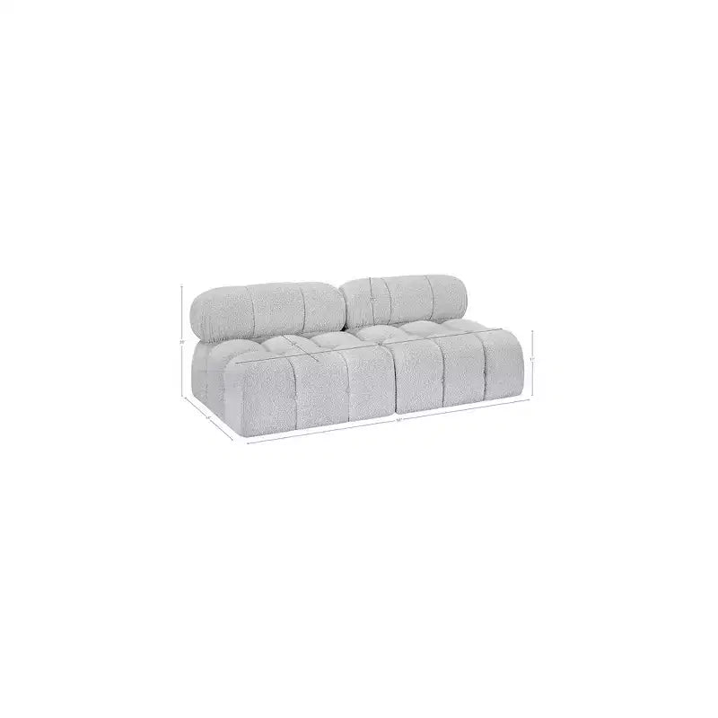 Canapé modulable en tissu bouclette