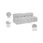 Canapé modulable en tissu bouclette