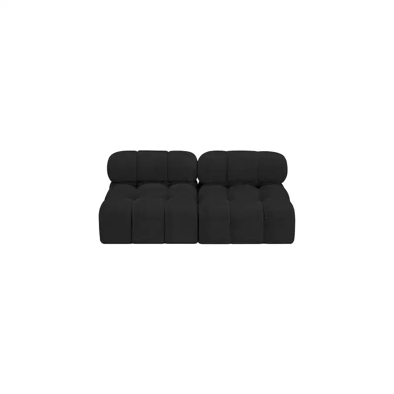 Canapé modulable en tissu bouclette