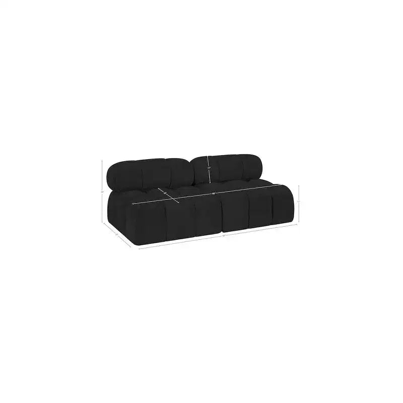 Canapé modulable en tissu bouclette