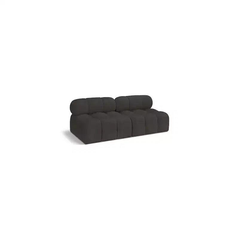 Canapé modulable en tissu bouclette