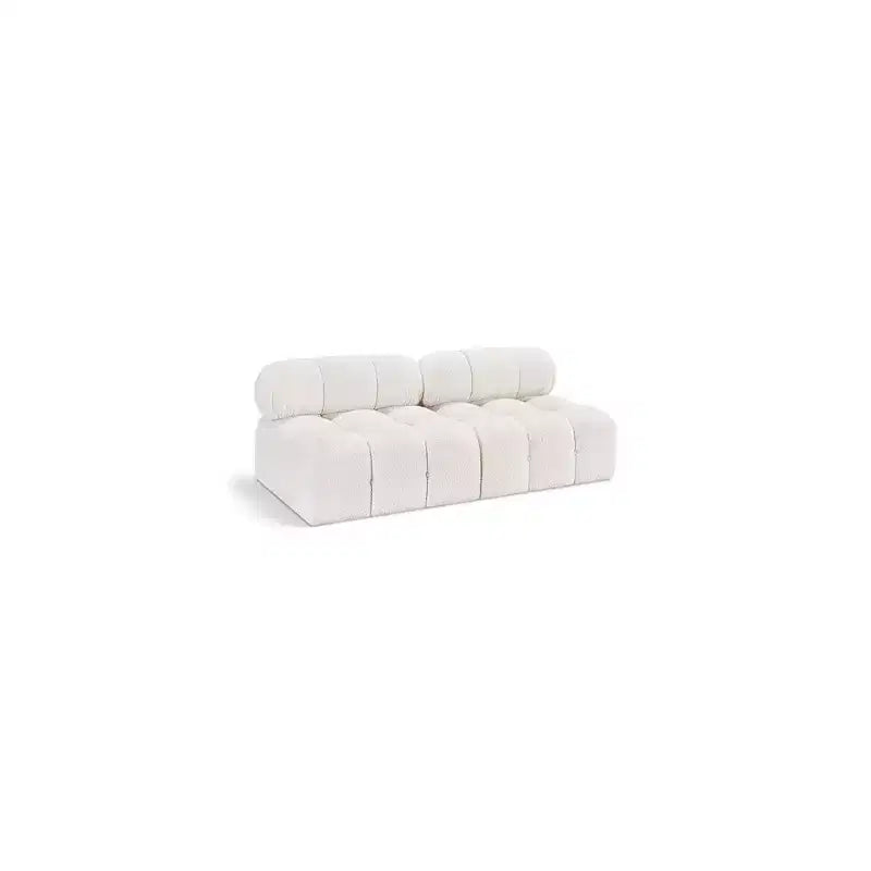 Canapé modulable en tissu bouclette