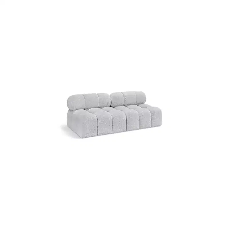 Canapé modulable en tissu bouclette