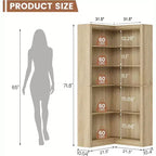 Étagère d'angle en forme de L de 182 cm – Étagère de présentation à 5 niveaux avec rangement