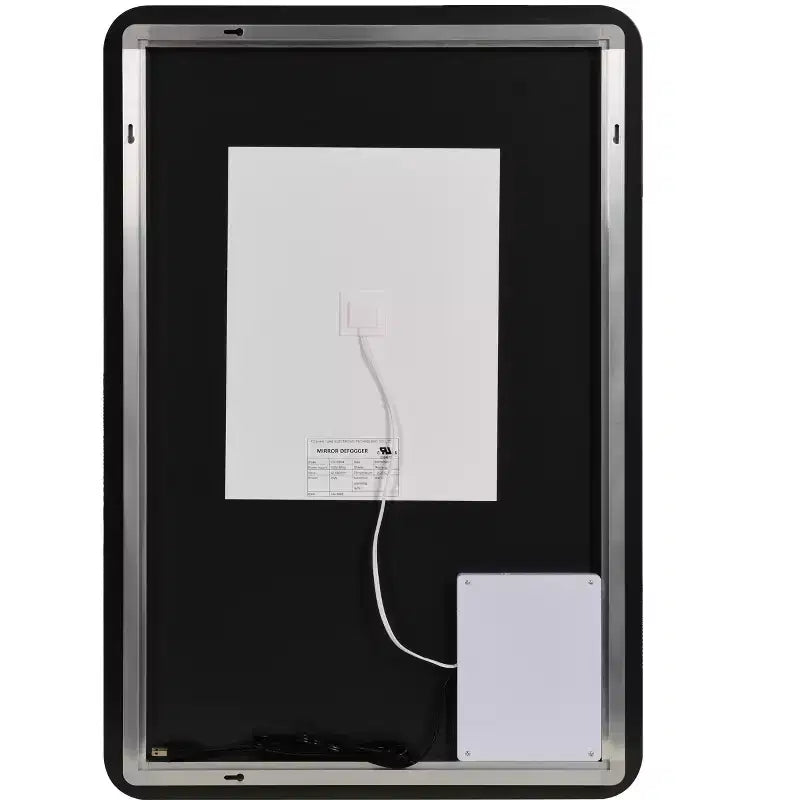 Miroir de salle de bain LED rétroéclairé 24 x 36 pouces avec fonction anti-buée