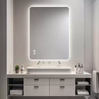 Miroir de salle de bain LED rétroéclairé 24 x 36 pouces avec fonction anti-buée