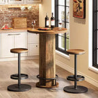 Table de bar ronde et 2 tabourets de bar Ensemble bistrot pour la cuisine et les petits espaces