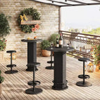 Table de bar ronde et 2 tabourets de bar Ensemble bistrot pour la cuisine et les petits espaces