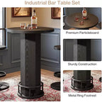 Table de bar ronde et 2 tabourets de bar Ensemble bistrot pour la cuisine et les petits espaces
