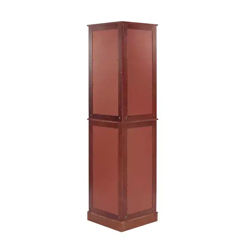 Vitrine d'angle avec 4 portes et étagères réglables en verre trempé