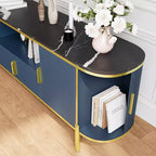Meuble TV 178 cm avec portes coulissantes et étagères réglables