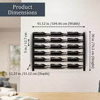 Range-bouteilles mural en métal pour 18 bouteilles – Pour bar à la maison et cuisine