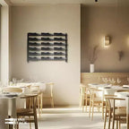 Range-bouteilles mural en métal pour 18 bouteilles – Pour bar à la maison et cuisine