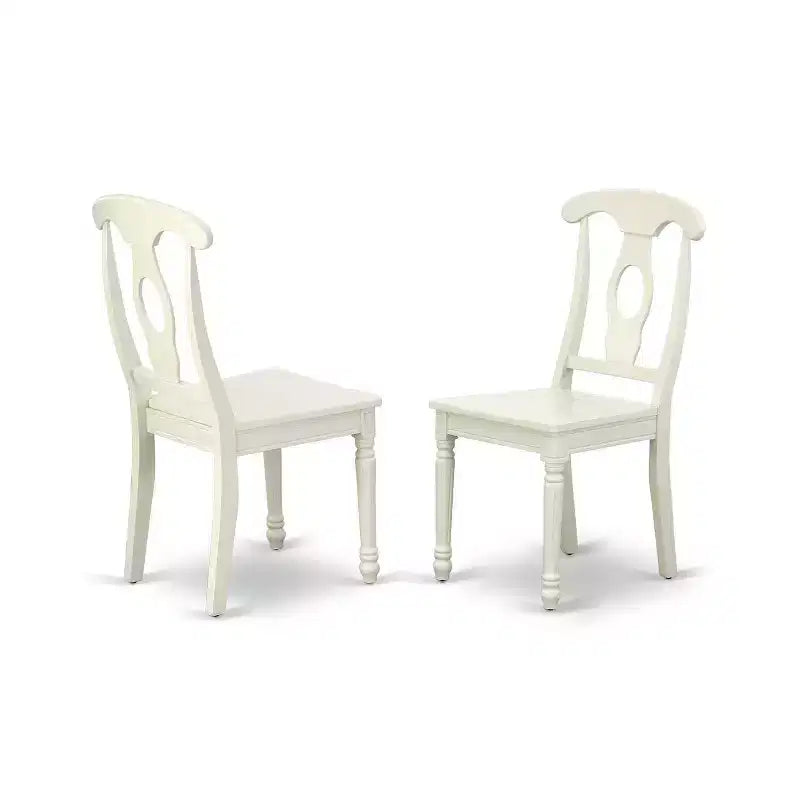 Ensemble de salle à manger 5 pièces avec 4 fauteuils, structure en bois et sièges en similicuir