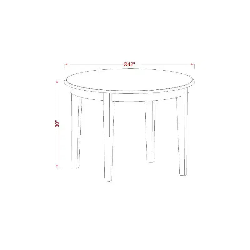 Ensemble de salle à manger 5 pièces avec 4 fauteuils, structure en bois et sièges en similicuir