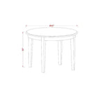 Ensemble de salle à manger 5 pièces avec 4 fauteuils, structure en bois et sièges en similicuir