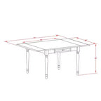 Ensemble de salle à manger 5 pièces avec plateau en bois – 4 places