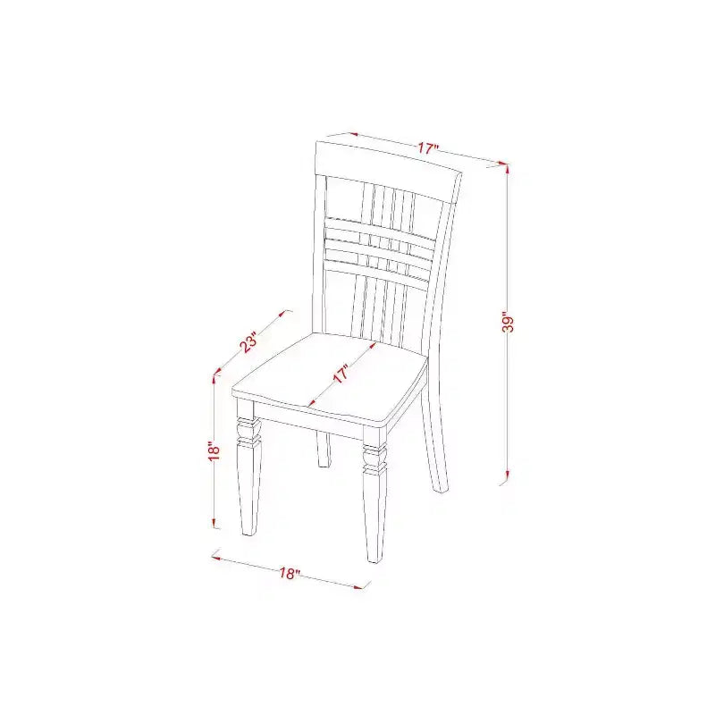 Ensemble de salle à manger 5 pièces avec plateau en bois – 4 places