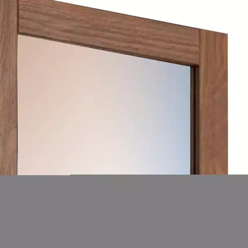 Miroir de commode, cadre rectangulaire en bois, finition acajou