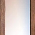 Miroir de commode, cadre rectangulaire en bois, finition acajou