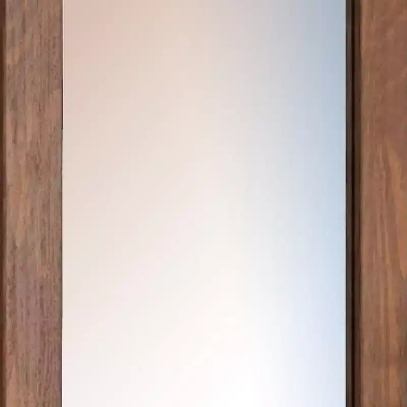 Miroir de commode, cadre rectangulaire en bois, finition acajou