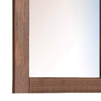 Miroir de commode, cadre rectangulaire en bois, finition acajou