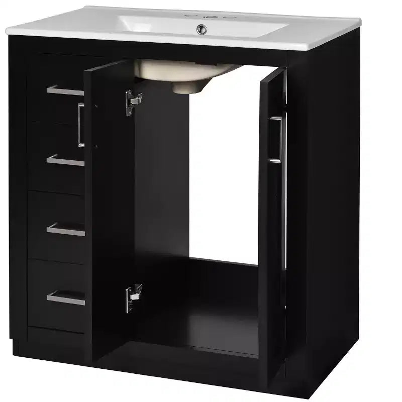 Meuble-lavabo de 76 cm avec évier et rangement