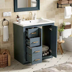 Meuble-lavabo de 76 cm avec évier et rangement