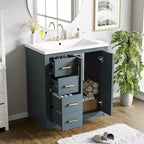 Meuble-lavabo de 76 cm avec évier et rangement