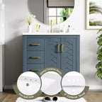 Meuble-lavabo de 76 cm avec évier et rangement