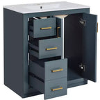 Meuble-lavabo de 76 cm avec évier et rangement