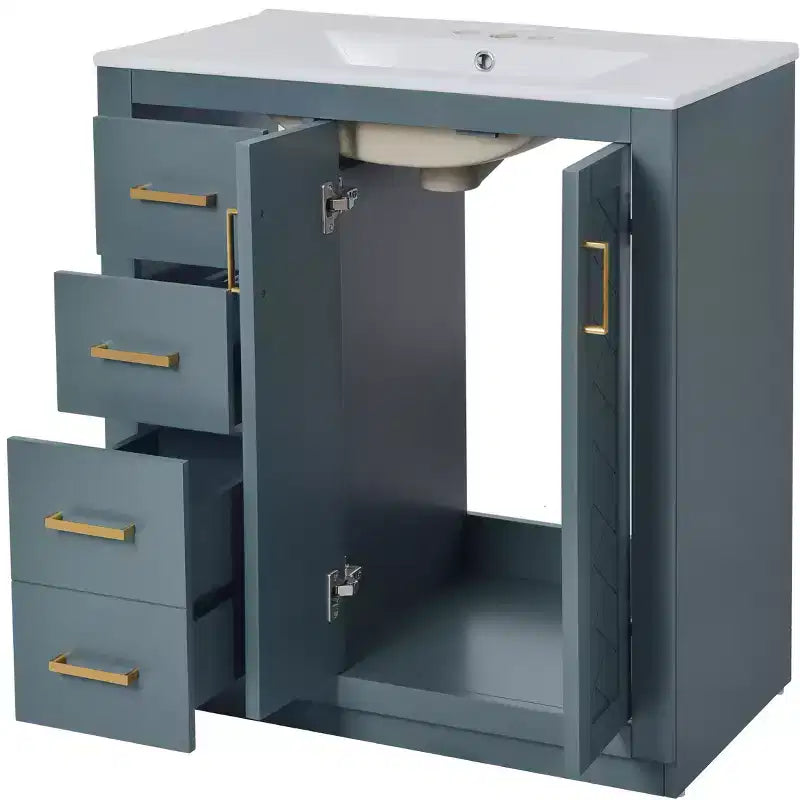 Meuble-lavabo de 76 cm avec évier et rangement