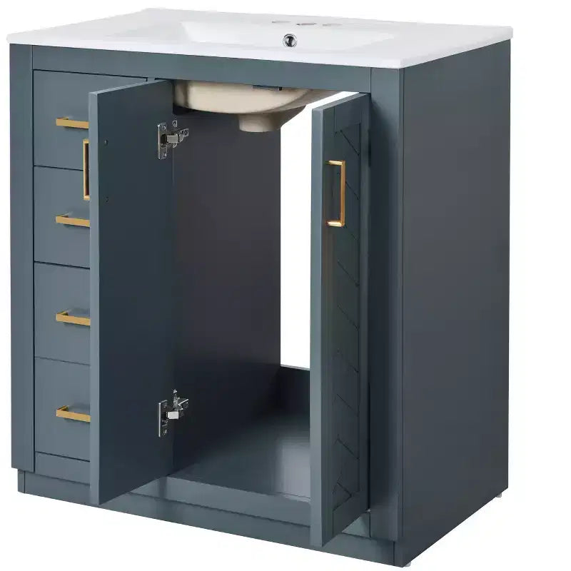 Meuble-lavabo de 76 cm avec évier et rangement