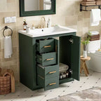 Meuble-lavabo de 76 cm avec évier et rangement