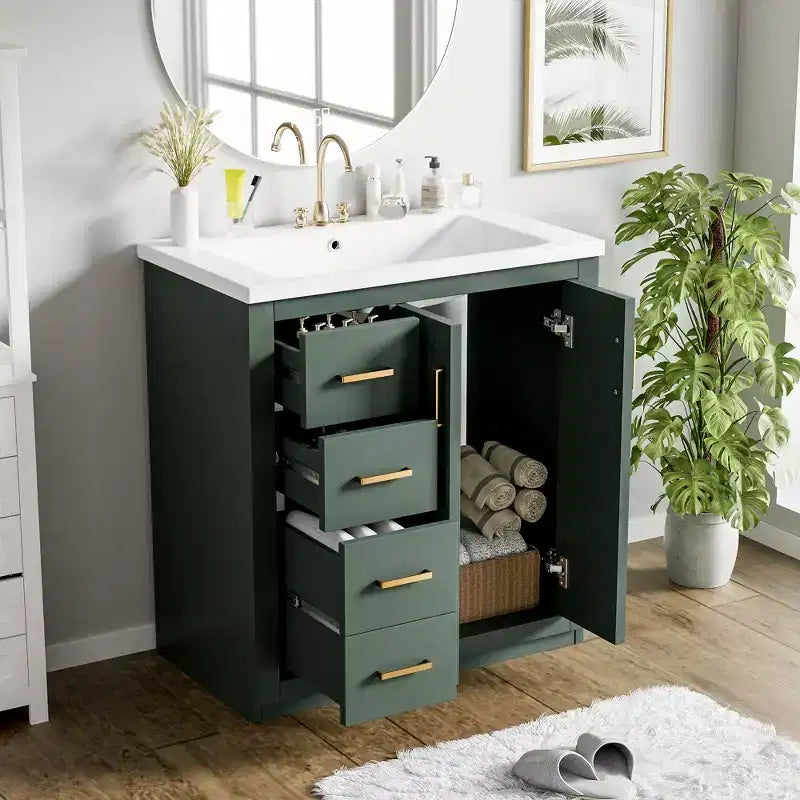 Meuble-lavabo de 76 cm avec évier et rangement