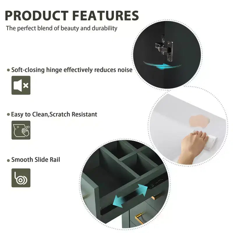 Meuble-lavabo de 76 cm avec évier et rangement
