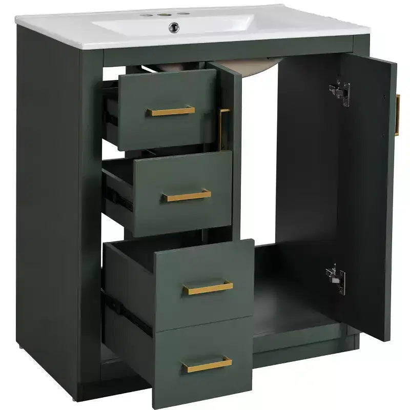 Meuble-lavabo de 76 cm avec évier et rangement