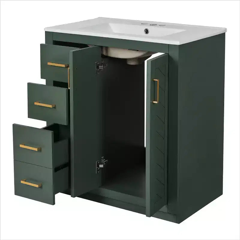 Meuble-lavabo de 76 cm avec évier et rangement
