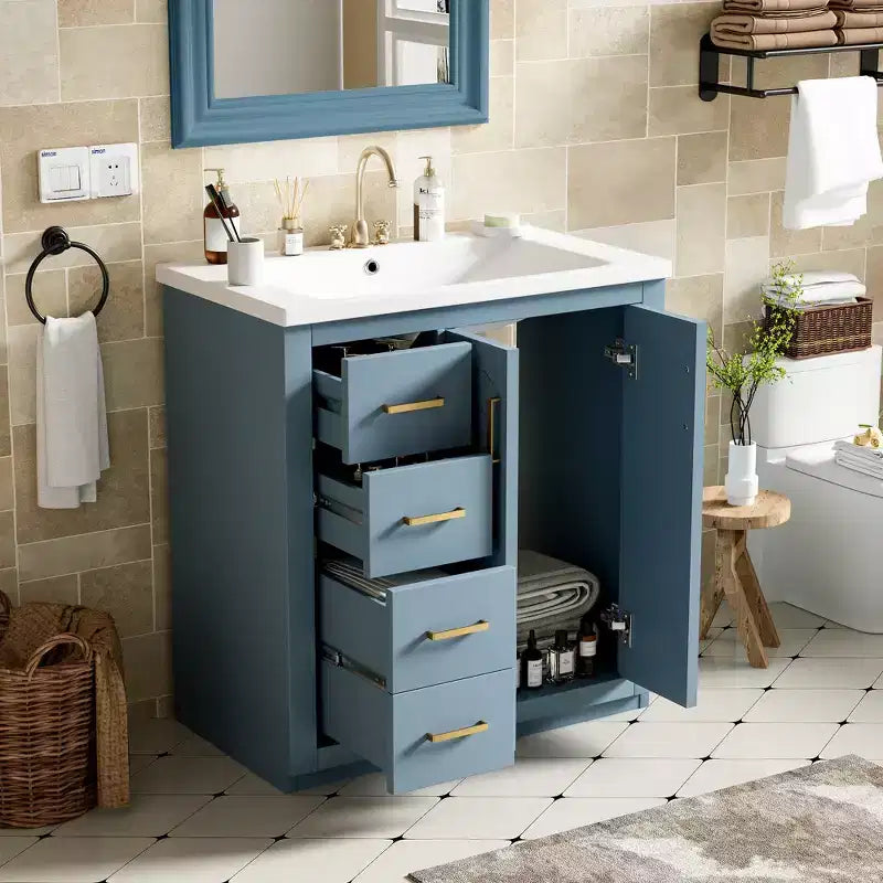 Meuble-lavabo de 76 cm avec évier et rangement