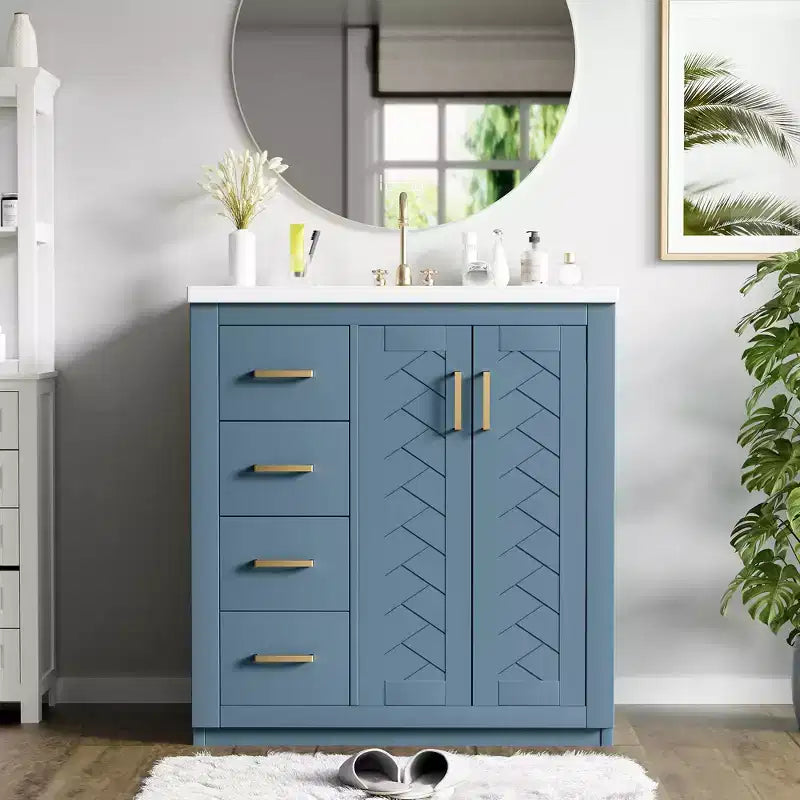 Meuble-lavabo de 76 cm avec évier et rangement