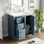 Meuble-lavabo de 76 cm avec évier et rangement