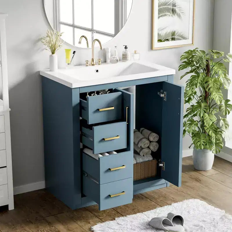 Meuble-lavabo de 76 cm avec évier et rangement