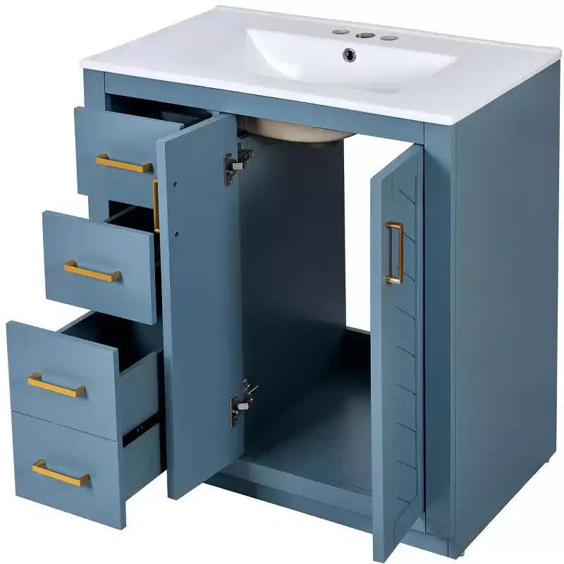 Meuble-lavabo de 76 cm avec évier et rangement