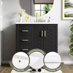 Meuble-lavabo de 76 cm avec évier et rangement