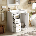 Meuble-lavabo de 76 cm avec évier et rangement