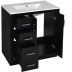 Meuble-lavabo de 76 cm avec évier et rangement