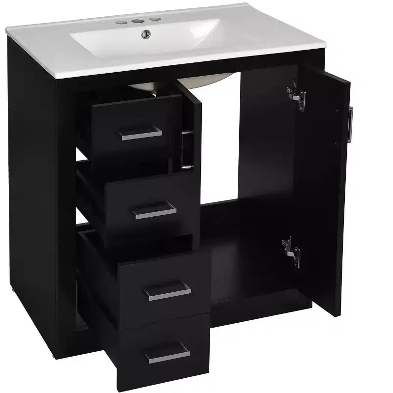 Meuble-lavabo de 76 cm avec évier et rangement