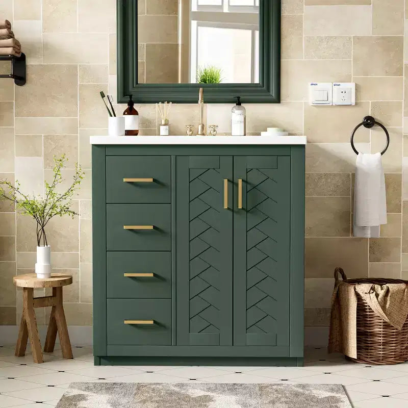 Meuble-lavabo de 76 cm avec évier et rangement