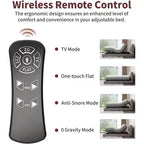 Cadre de lit double XL réglable avec base électrique et télécommande sans fil